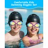 Hurdilen Kids Swim Goggles, Anti-fog and UV Protection with Swimming