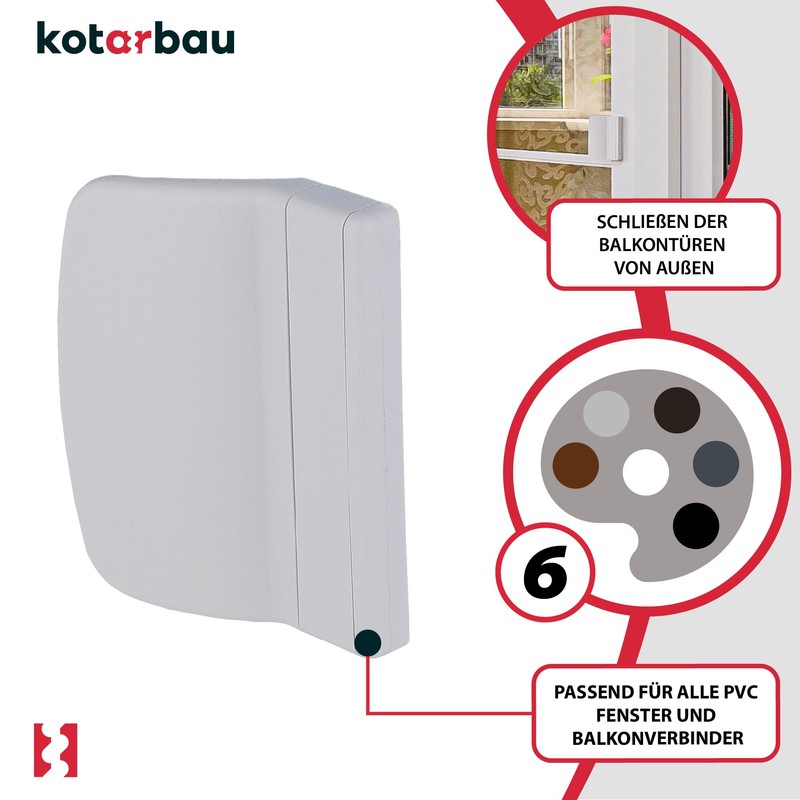 KOTARBAU Balcony Door Catch Practical Plastic Safe Smoking Terraces Door