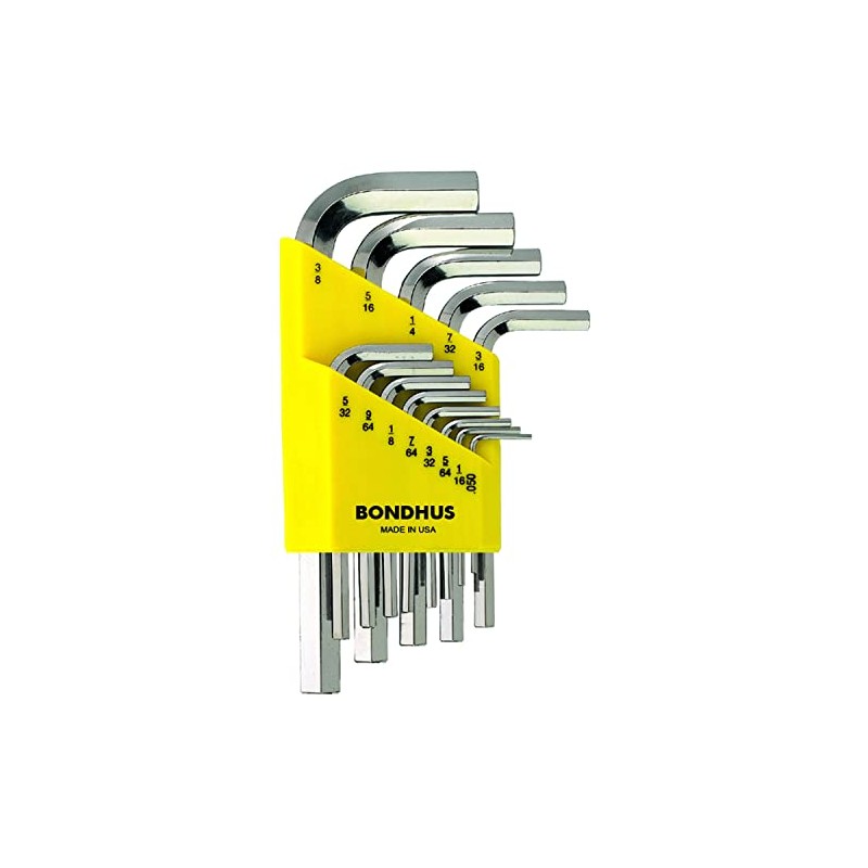 Bondhus (bondasu) Hex Wrench Set Short 12 Piece Inch Type