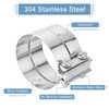 sourcing map 6" Exhaust Clamp, 304 Stainless Steel Butt Joint