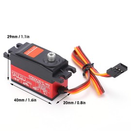 1:10 High Torque Metal Gear Servo 14KG for RC Car, Durable 1:10 Remote Control Drift Car, Made of Aluminum Alloy, Red