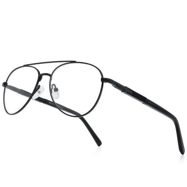 RB.Pilot Classic Aviator Reading Glasses for Men Women Light Blocking