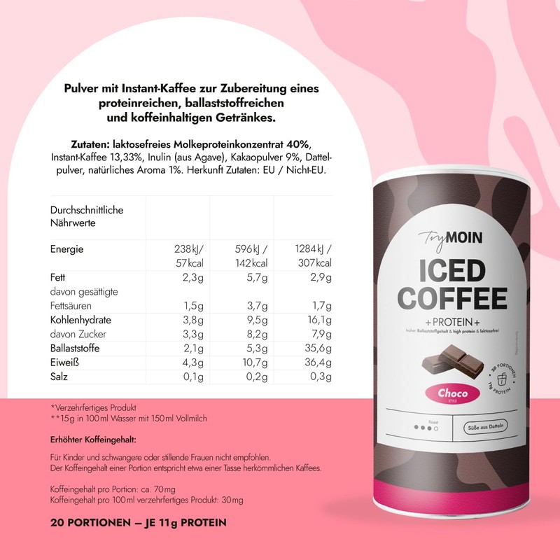 TryMOIN - Choco Protein Iced Coffee Powder without Added Sugar