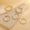 Sundurich Gold Stackable Rings for Women Non Tarnish,14K Gold Plated