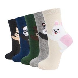 DiaryLook Womens Socks Funny Cute Animal Socks Cat Dog Socks Cotton Casual Ladies Socks Gifts for women, Panda Pattern