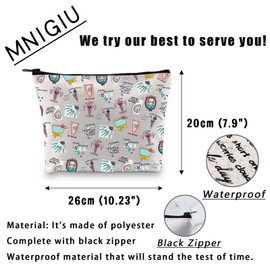 MNIGIU OBGYN Gynecology Cosmetic Bag Gynecology Gift For Doctor Nurse Fertility Specialist Gift Obstetrics Gift, Obgyn
