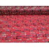 Divastyletextiles Fabric Sold By The Yard Red Beaded Lace Sequin