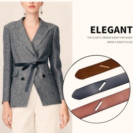 OZJABC Knot Belts For Women Soft Faux Leather Belt Fashion Tie Belts For Women Wrap Belt For Jeans Pants Dress (Brown)