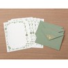 Midori 86507006 Letter Set Foil Stamped Envelopes, Leaf Pattern