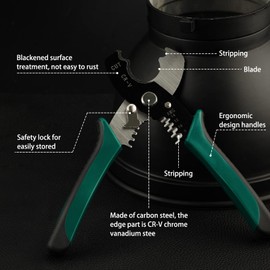 SPEEDWOX 7 Inches Wire Strippers Cutter Pliers Multi-Function Hand Tool Cable Cutting Wire Cutters Cable Cutters Awg Wire Cutters Precision Wire Stripper with Lock Spring Loaded