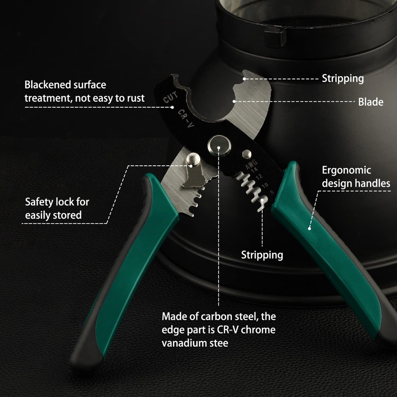 SPEEDWOX 7 Inches Wire Strippers Cutter Pliers Multi-Function Hand Tool
