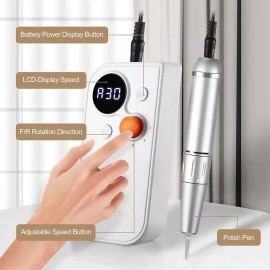 Lomxe Juego De Taladro De Uñas Inalámbrico Para Máquina De Uñas El