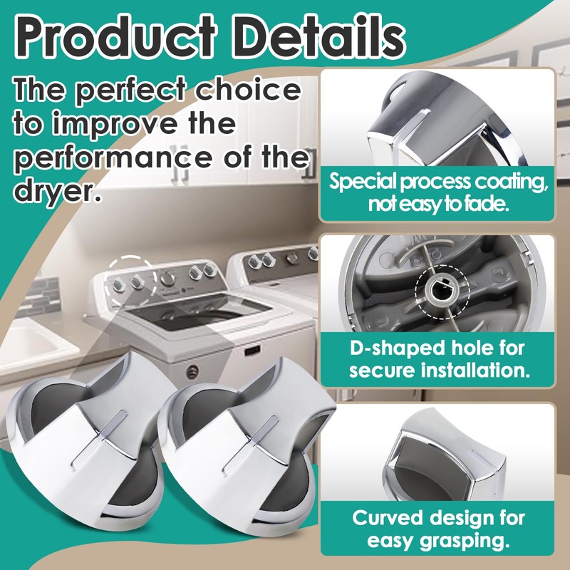 2 Pcs 806597 Dryer Knob Assembly - Replacement for Speed