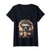 Womens Pineapple Hedgehog Portrait Animal Art Pineapple Lover Motif V-Neck