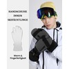 Caracaleap Ski Gloves Men Women Mittens 3 Finger Gloves Waterproof