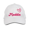 Makoroni - Maddie Name Hat Adjustable Cap, DesK97 White