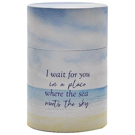 Scatter Tube, Cremation Urn, Scattering Ashes Urn - 12cm Scatter Tube - Design - I Wait For You
