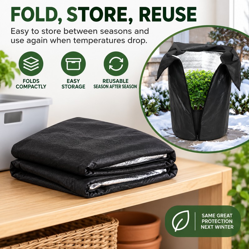 Winter Plant Frost Cover for Shrubs & Potted Trees –