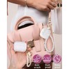 ZEXIJOW Case for AirPods 4 with Pearl Keyring, TPU Material,