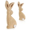 com-four® Decorative Rabbit Made of Mango Wood, Decorative Wooden Easter