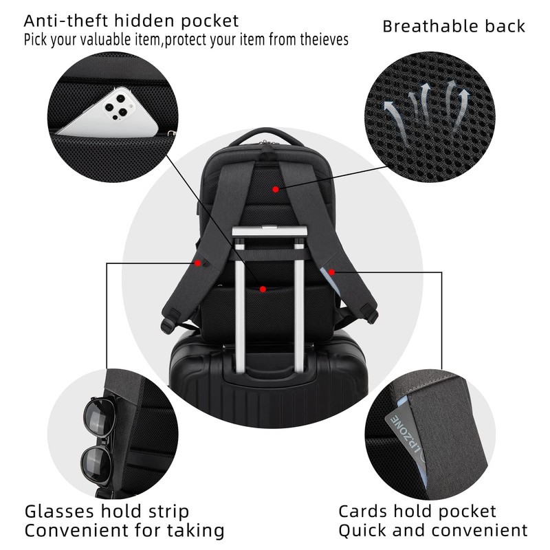 DUSLANG 17 Inch Laptop Backpack for Travel Water Resistant College