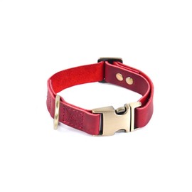 HIFA Geniune Leather Dog Collar - Soft Touch Rustic Leather, Vintage Retro Style, Easy Adjustability, Durable Quick Release Buckle - Collar for Dogs and Cats, Leather Cat Collar