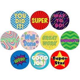 Teacher Reward Motivational Inspiration - 100 Pack Large Circle Stickers 3 Inch