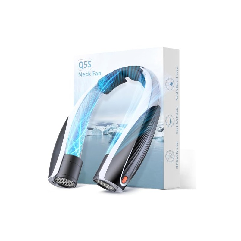GENVU Portable Neck Fan - 20H Rechargeable Hands-Free Cooling