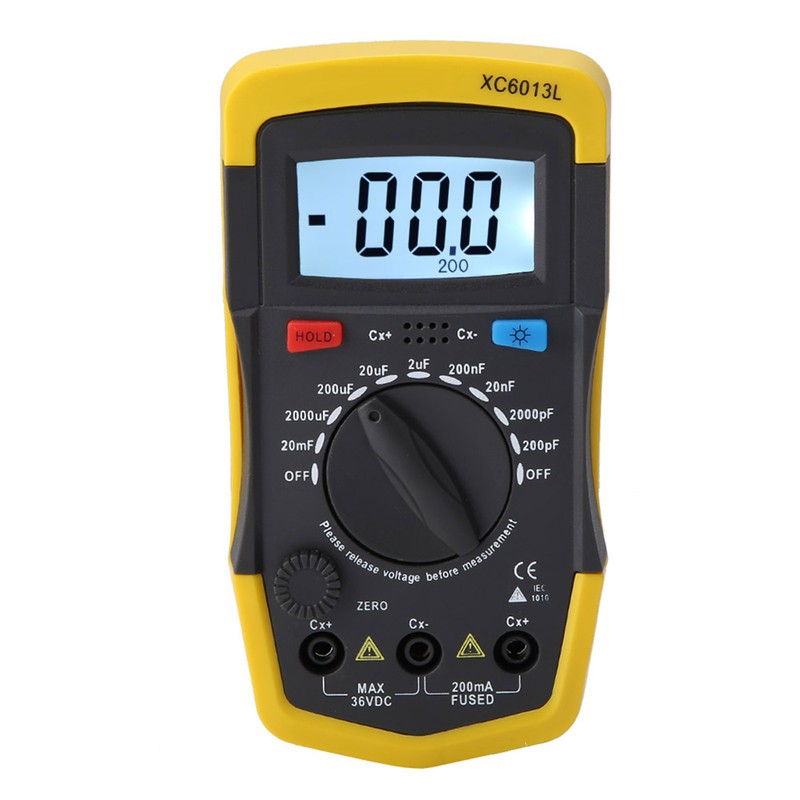 LCD Digital Capacitance Meter Capacitor Tester mF uF Circuit Gauge