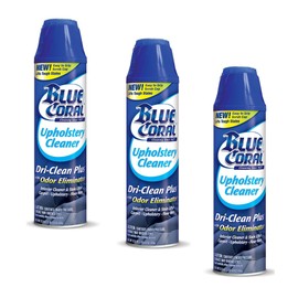 Blue Coral DC22 Upholstery Cleaner Dri-Clean Plus with Odor Eliminator, 22.8 oz. Aerosol (Pack of 3)