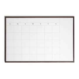 U Brands Dry Erase Calendar with Wooden Style Frame, Office Supplies, 20” x 30”