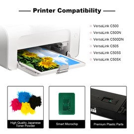 W-Print Compatible Toner Cartridge Replacement for Xerox VersaLink C500 C505 C500DN C500N C505X C505S 106R03867 Extra High Yield Magenta Toner 9000 Pages-1 Pack