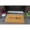 Rugsmith Black Machine Tufted Welcome Paw Doormat, 18"x30"