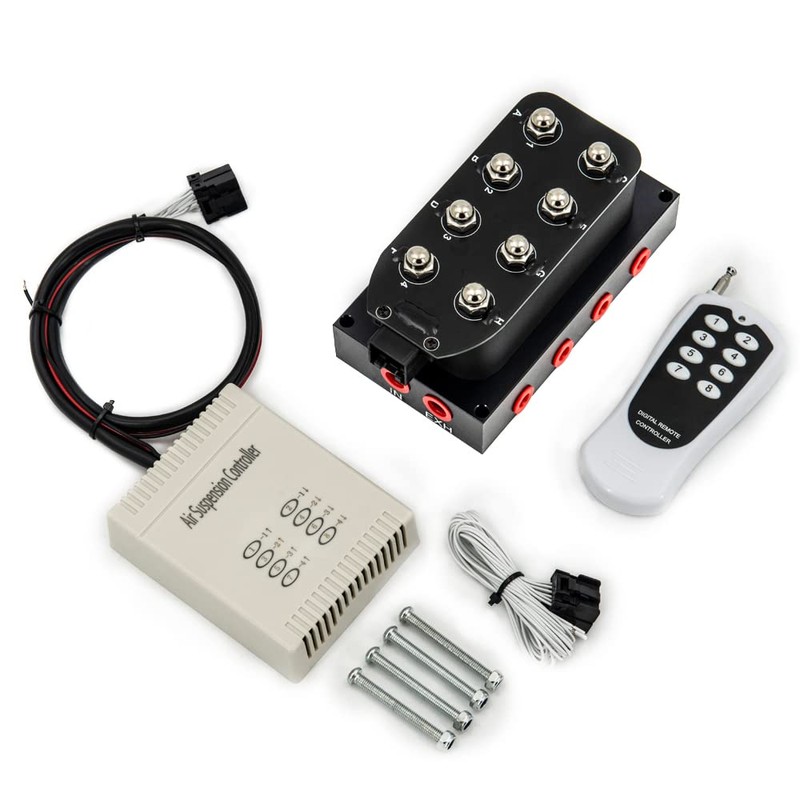 ZHSYMX 12v 8-valve Solenoid Valve Air Ride Suspension Manifold Valve