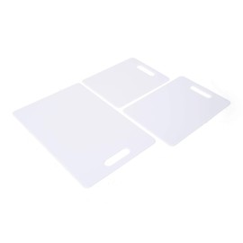 Farberware Plastic Cutting Board Set, Set of 3 Rectangle, White
