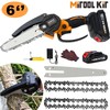 MITOOL KIT Cordless Chainsaw with 2.0ah Li-ion Battery 6-Inch Hand-held