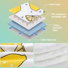 Nutyomi Baby Cotton Training Pants 6 Packs Toilet Training Underpants Absorbent Toddler Potty Training Underwear for Girls 4T-5T