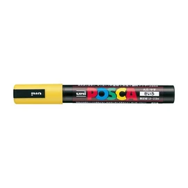 Mitsubishi Pencil PC5M.2 Posca Water Based Pen, Medium Point, Round Lead, Yellow