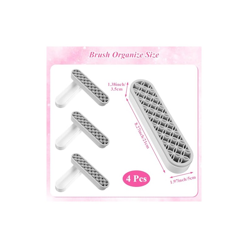Silicone Makeup Brush Holder Stand for Vanity Storage, Multipurpose Cosmetic