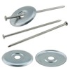 LUORNG 8PCS 6 Inch Silver Stainless Steel Patio Mat Stakes
