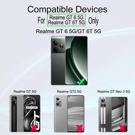 Ibywind Pack of 2 protective films for Realme GT 6 5G/GT 6T 5G 6.78 inches, TPU film, with 1 metal camera protection, 1 piece back film, bubble-free clear HD
