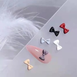 Nail Art Nail Parts 3D Ribbon Stones 5 Colors Set, Cute Bowknot Design Nail Art Stone Set, 100 Pieces, 3D Decoration for Crafts