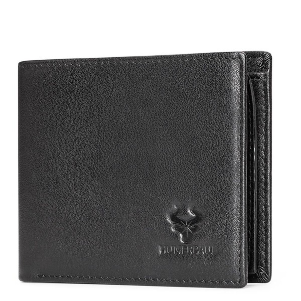 LAREET Slim Men Wallets, RFID Blocking Genuine Leather Bifold Wallet