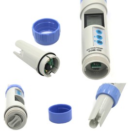 RANJOVER Professional COM-100 EC Analyzer TDS Meter Temp Tester with Automatic Calibration and Data Hold Measurement