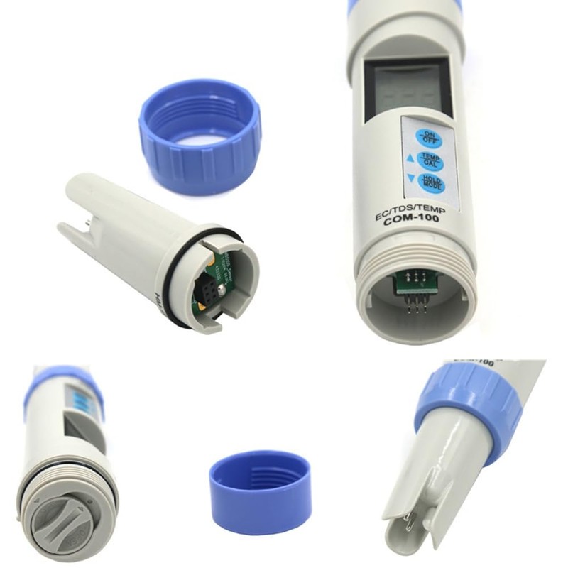 RANJOVER Professional COM-100 EC Analyzer TDS Meter Temp Tester with