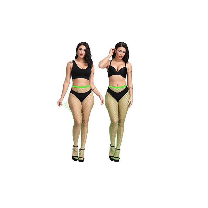 EVERSWE High Waist Fishnet Tights Thigh High Stockings Suspender Pantyhose