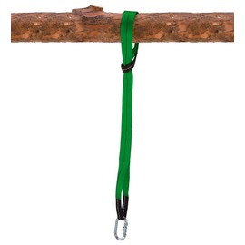 HearthSong Heavy Duty Weather Resistant Tree Carabiner Clip Swing Hanger, Green
