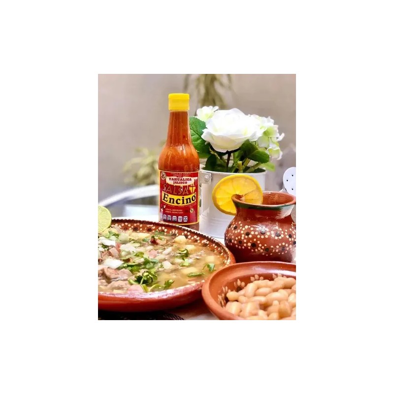 Salsa Picante Encino 1 Lt Chile De Árbol Yahualica Natural