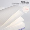 EMSHOI Lined Journal Notebook - 320 Numbered Pages, 100gsm Thick