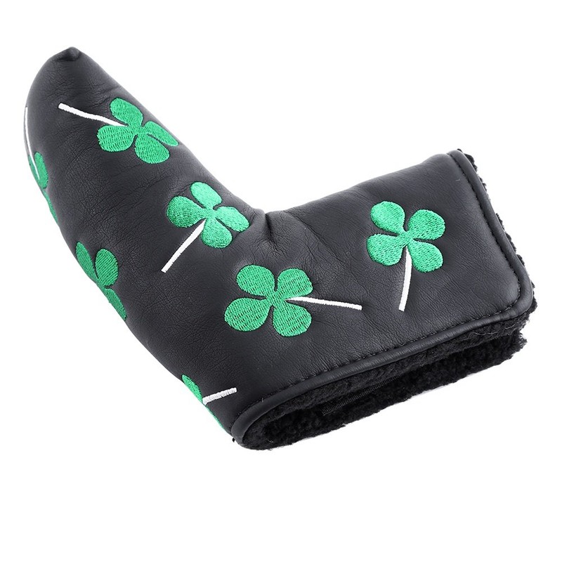 Putter Cover Clover Golf Headcover Blade Cover, Pu Four Leaf